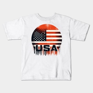 USA flag Kids T-Shirt